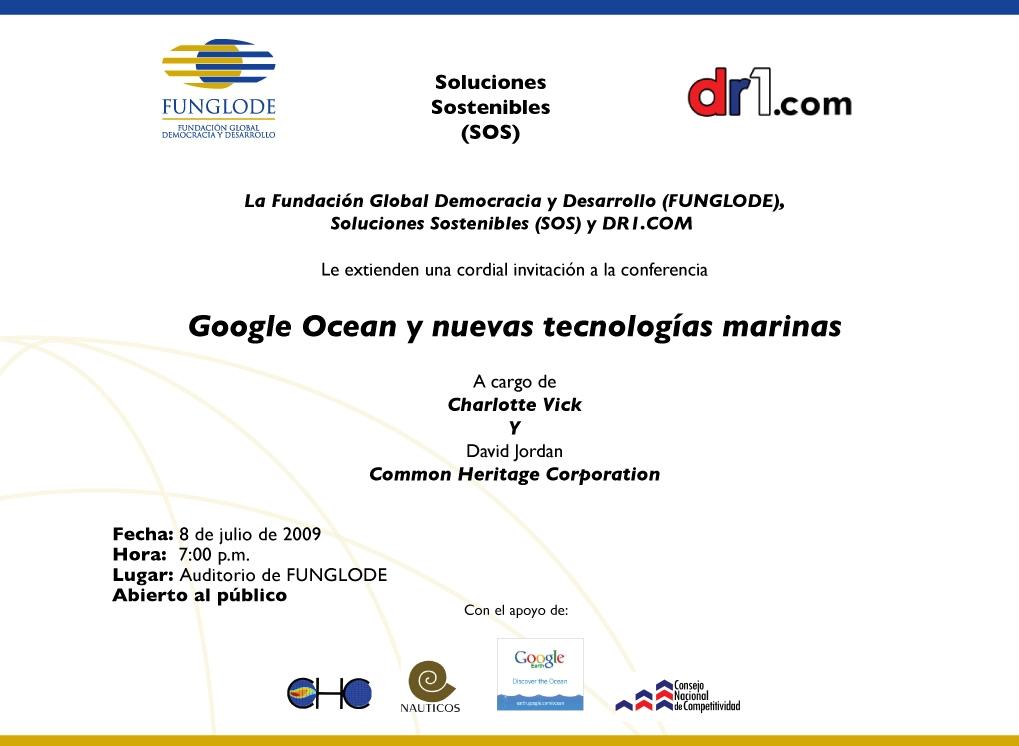 Conferencia Google Ocean y nuevas tecnologías marinas